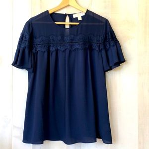 Michael Kors navy blue blouse